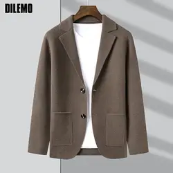 Top Grade Neue Autum Winter Marke Mode Slim Fit Stricken Blazer Herren Top Strickjacke Pullover Casual Mäntel Jacke Herren Kleidung 2023