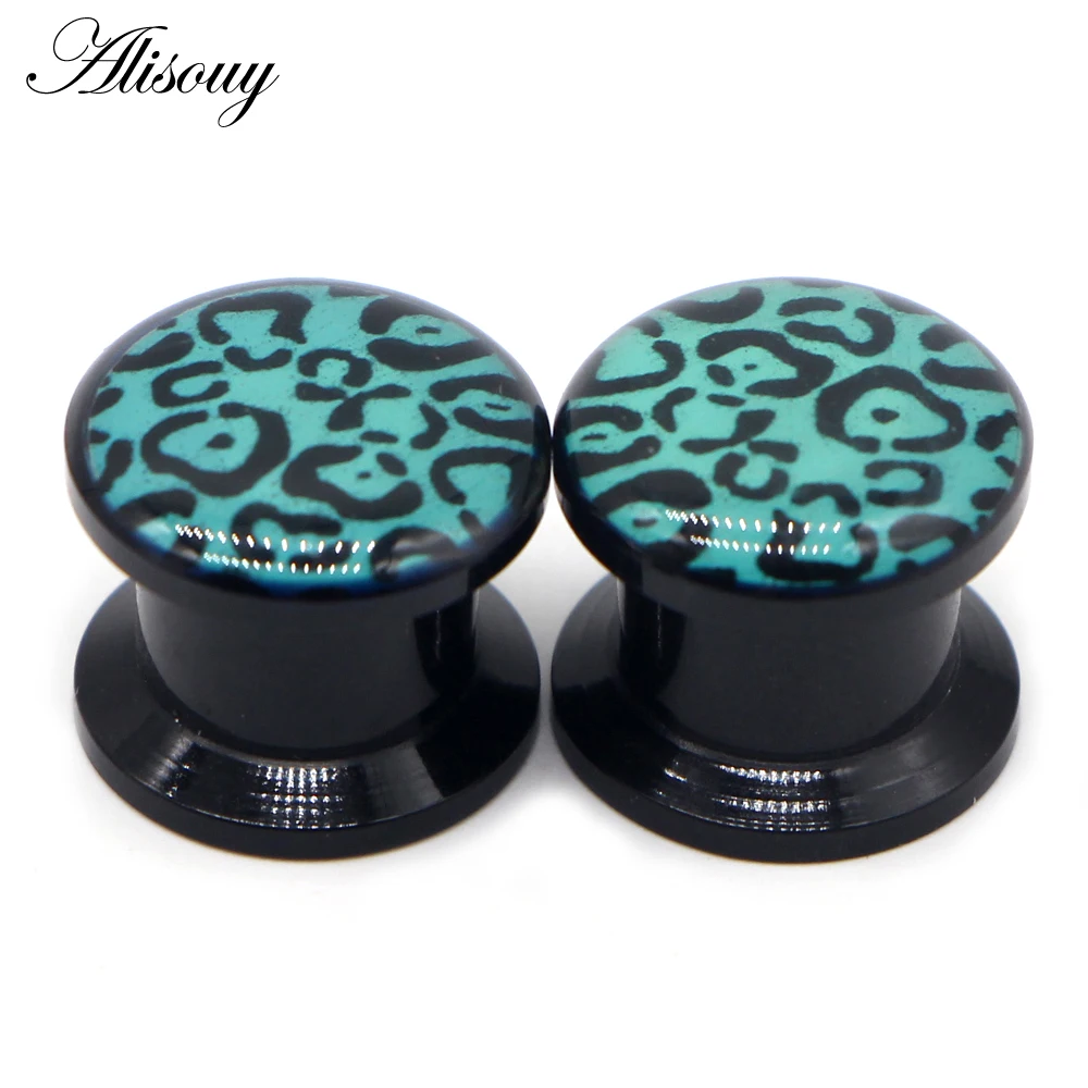 Alisouy 2pcs Acrylic Screw Ear Plugs and Tunnel Flesh Earrings Gauges Piercing Ear Tunnels Expander Stretcher Plug 2.5-10mm