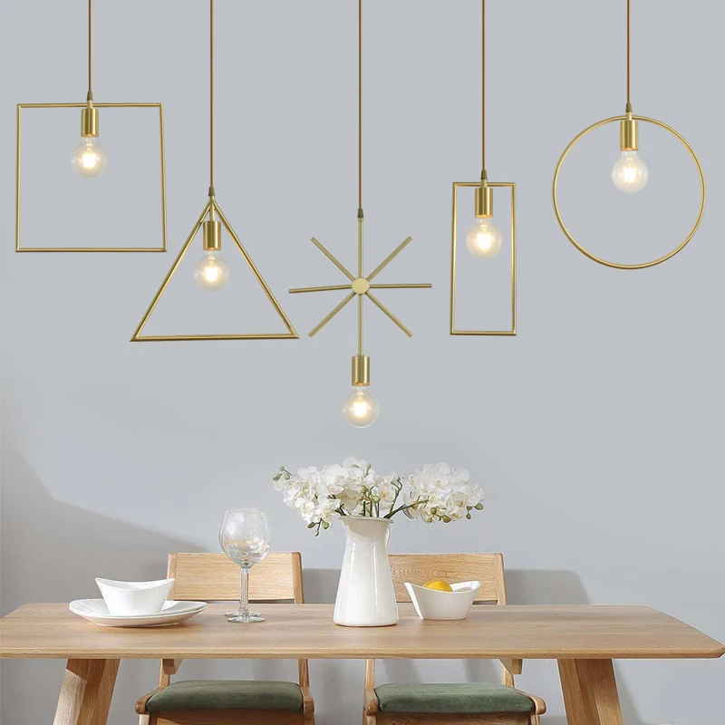 Bar luxury lustre pendant lights dining room pure copper luminaire suspension kitchen light home decor modern minimal hanglamp