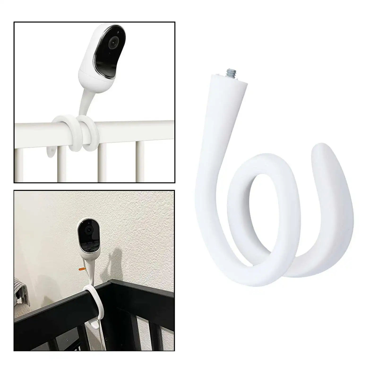 유연한 트위스트 마운트 1/4 나사 포트 조절식 모니터 카메라 홀더, 쉬운 설치