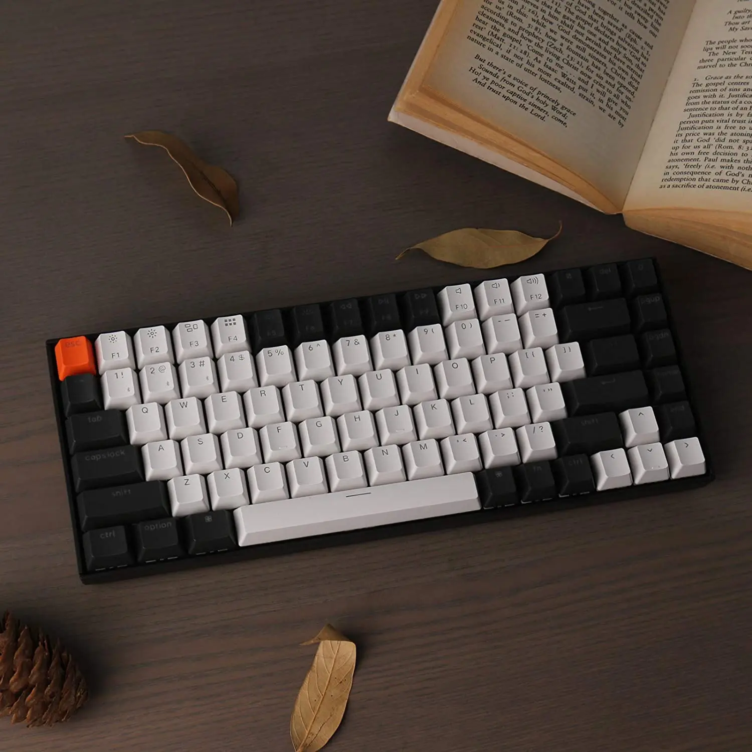Keychron K2 AXH Bluetooth Wireless Mechanical Keyboard 84 Keys Gateron Hot-swappable Switch White LED Backlit