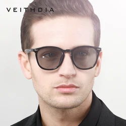 VEITHDIA Brand Sunglasses Unisex Aluminum+TR90 Men Photochromic Mirror Polarized UV400 Sports Sun Glasses Eyewear For Women 6116