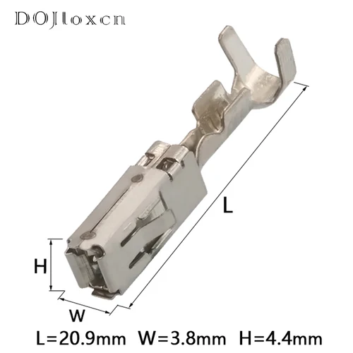Imagen 2 del producto 20/50/100/200 Uds 2,8 MM Terminal de prensado de cables automotrices pines de empalme de Metal contactos para conector Tyco 1- 968849 -1 DJ627B-2.8