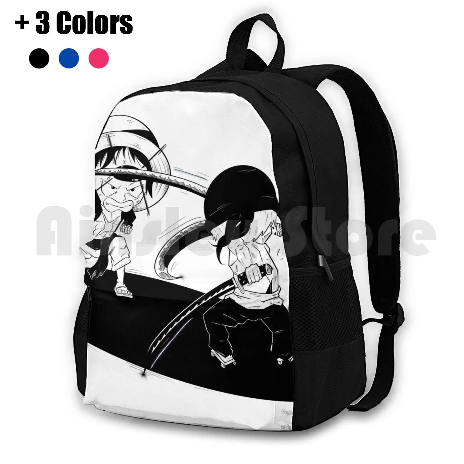 Hero Fight-Manga Style Outdoor Hiking Backpack Waterproof Camping Travel Anime Fight Pop Art Nerd Manga Hero Superhero