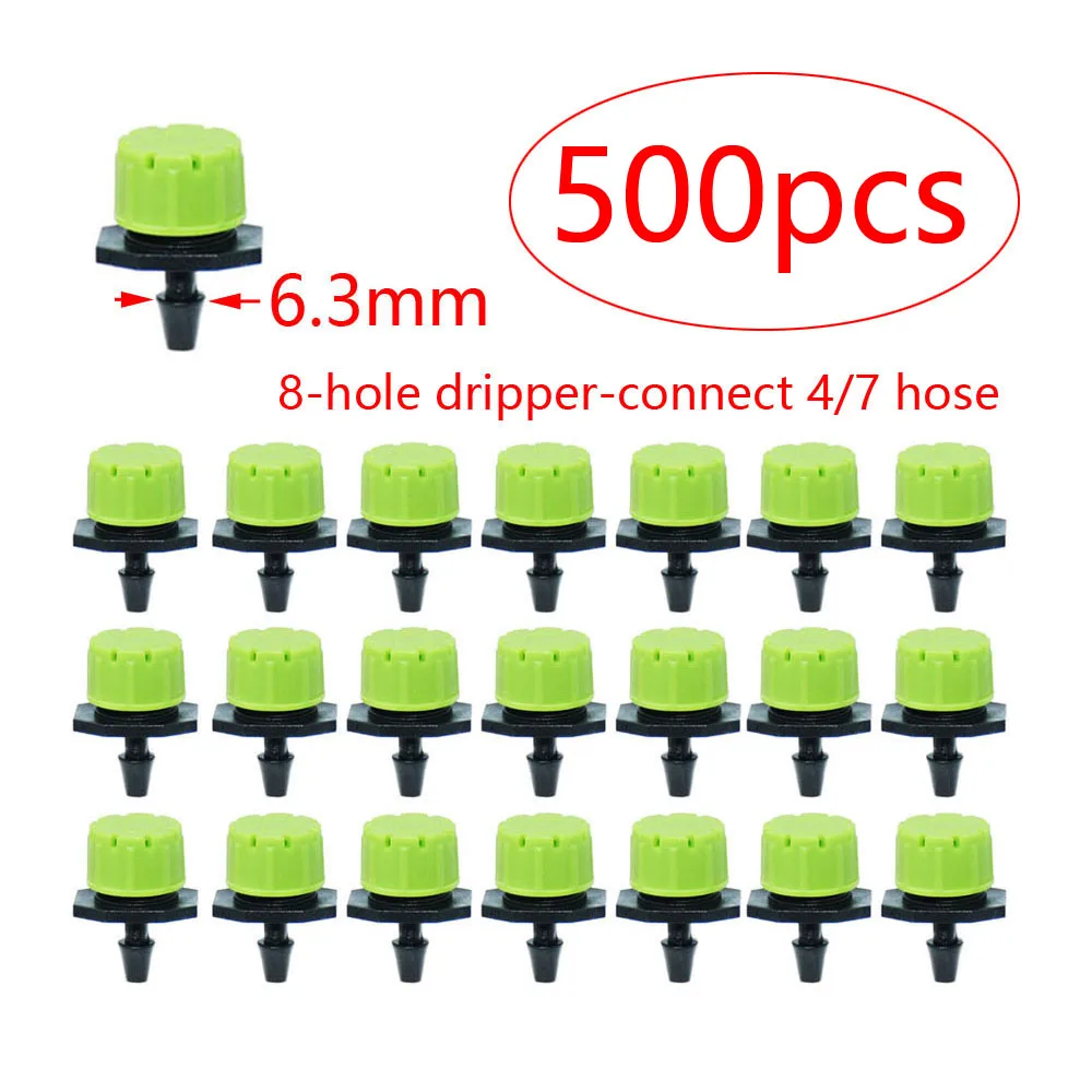 30-1000PCS 4/7mm Garden Irrigation Nozzle Adjustable Dripper Watering Sprinkler Drip Irrigation System Watering Potted Plants