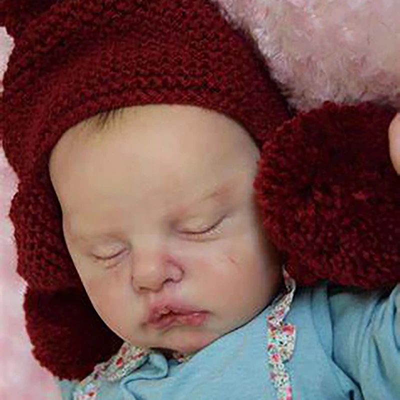 

21inch Reborn Doll Kit Ruby Sleeping Baby Fresh Color Unfinished Doll Parts Cute Realistic Doll Birthday Christmas Gift