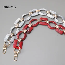 New Fashion Woman Bag Accessory Detachable Replacement Red Ink Acrylic Metal Chain Luxury Strap Women Shoulder Clutch Chains