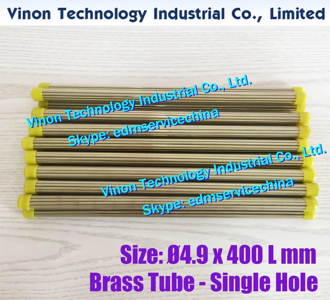 

(30PCS/LOT) Ø4.9x400Lmm Brass Tube Single Hole, Brass EDM Tube Electrode,Tube Diameter 4.9mm Length 400mm for Electric Discharge