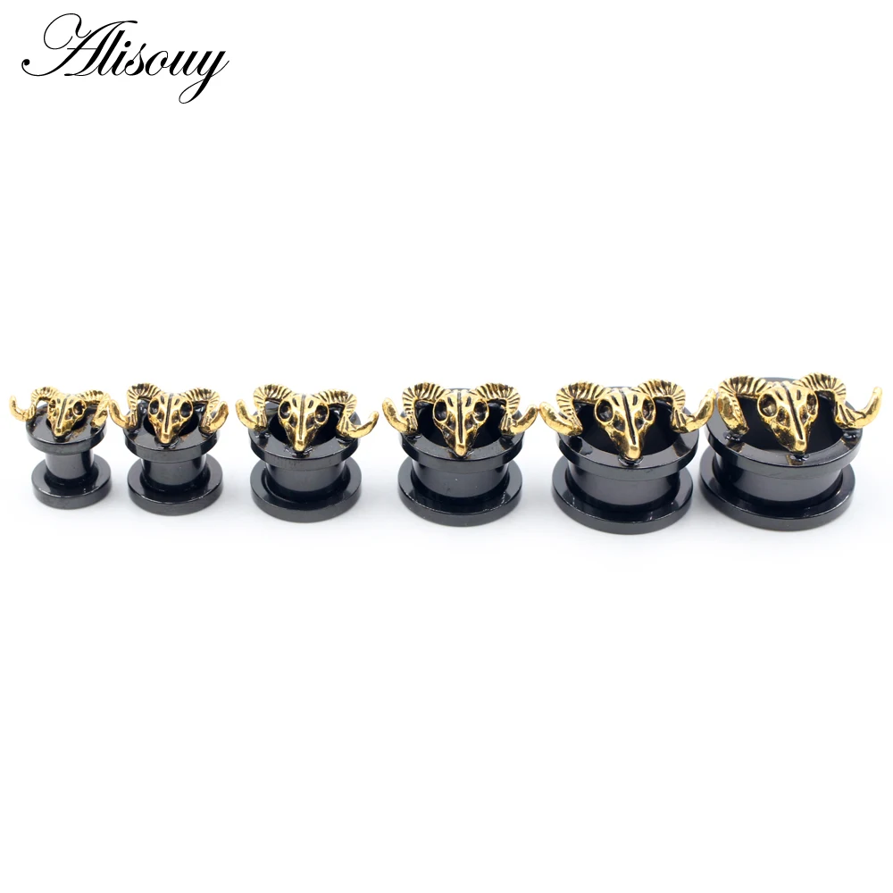 Alisouy 2pcs Stainless Steel Animal Octopus Bird Dinosaur Claw Ear Tunnels Plugs Screw Ear Expander Gauges Body Piercing Jewelry