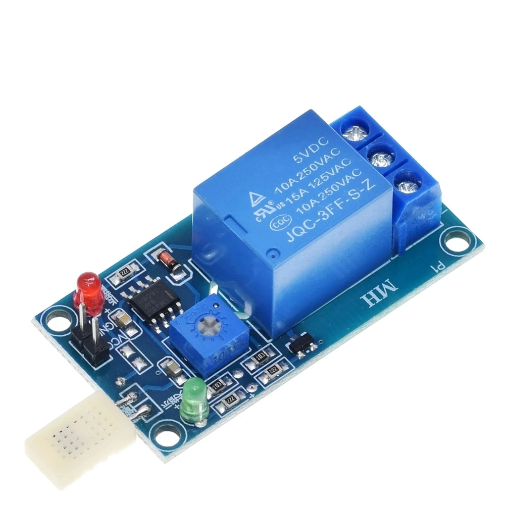 TZT 1/3PCS HR202 DC 5V 1-Kanal 1CH Feuchtigkeitsschalter-Relaismodul Steuerplatine Feuchtigkeitssensormodul für Arduino – Detail 6