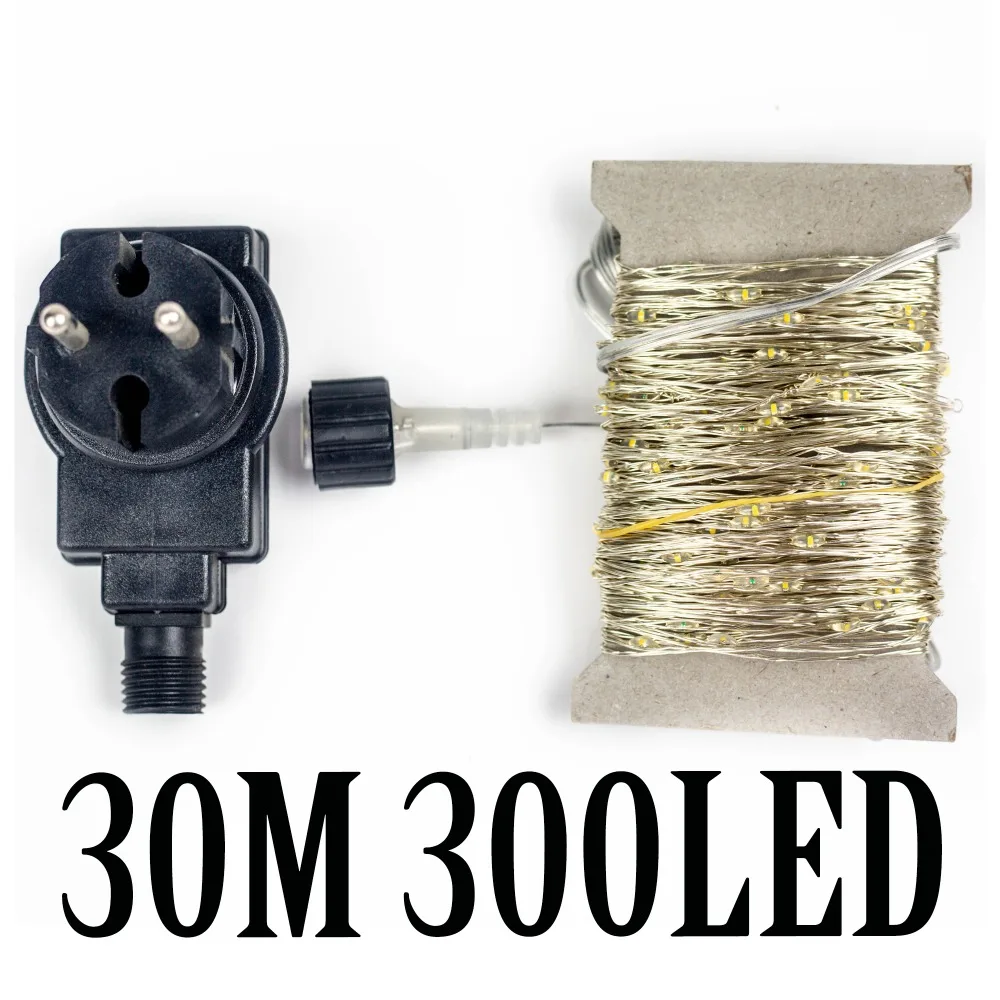 30m 50m 100m 200m LED String Lights Street Fairy Light Waterproof for Outdoor Christmas Fairy Lights Holiday Wedding Decoration