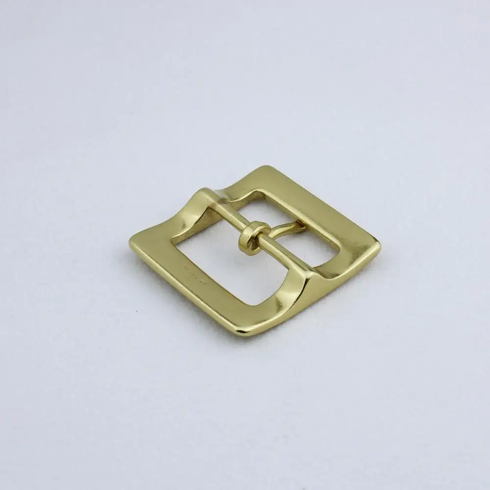 Leather Craft Hardware Solid Brass Center Bar Belt Buckle For Men BOR Finish 40mm Accessories For Leather Metal Buckle