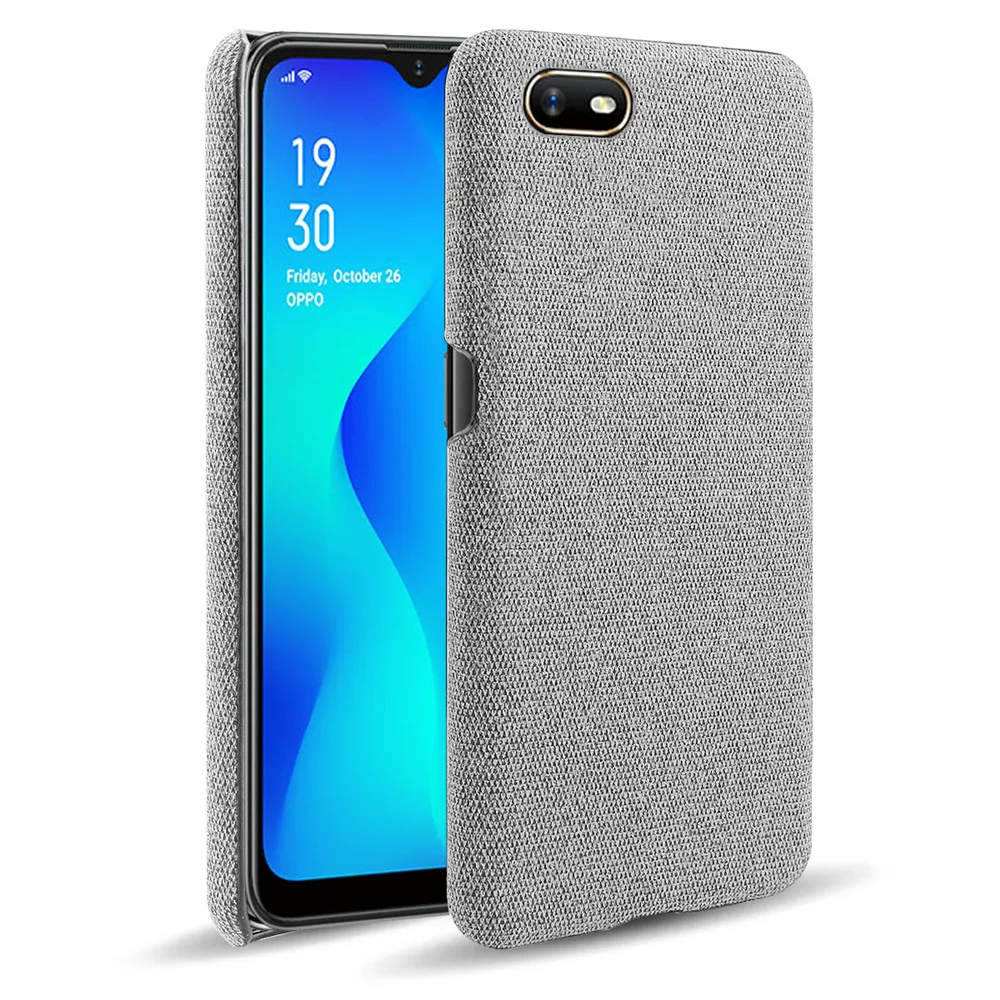 Cloth Cases For Cover OPPO A1k Case CPH1923 Slim Retro Cloth Hard Cover For OPPO Realme C2 Case For OPPO A1k / Realme C2 RMX1941