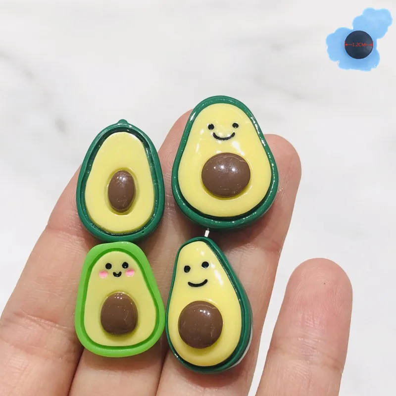 Single Sale High Simulation Avocado Fruits Shoe Charms Shoe Buckle Decoration  Fit Bracelets  Kids X-mas Party Gifts