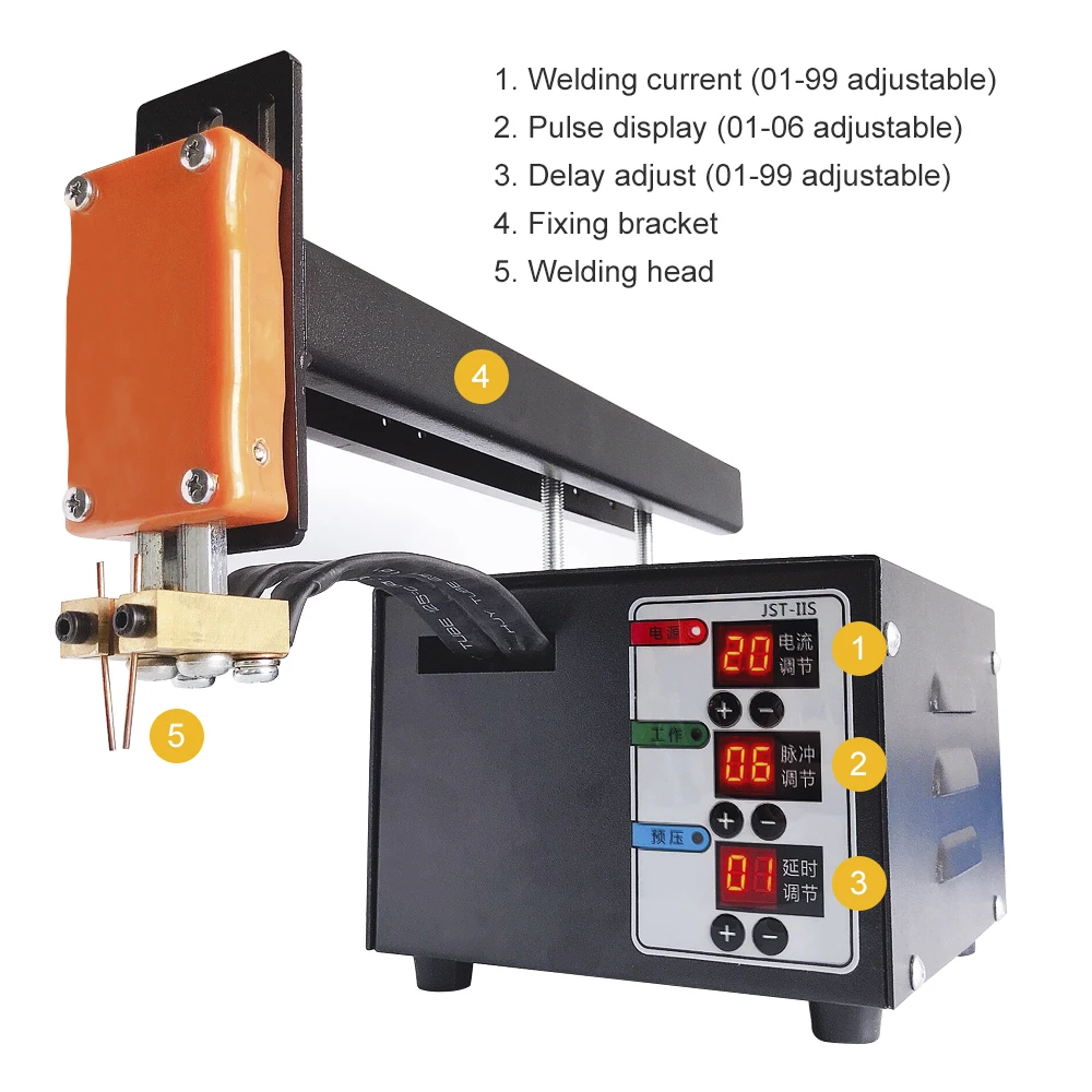 3KW Big Power Spot Welder For 18650 Battery Pack Spot Welding Mini Household Nickel Strip Welding Precision Pulse Welder Machine