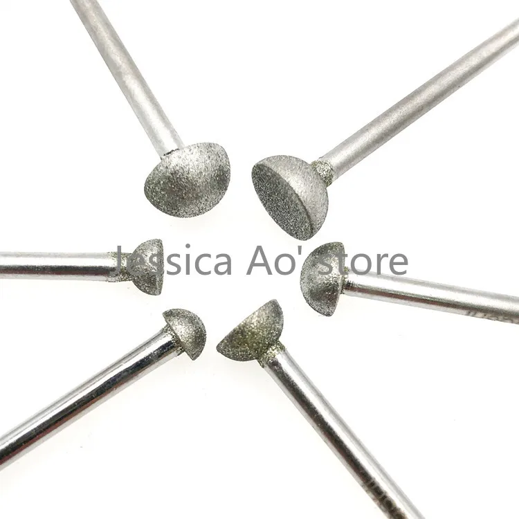 10 pz emisfero diamante utensili abrasivi CBN boro nitruro pietra intaglio foro riparazione giada intaglio stampo condimento pietra smerigliatrice