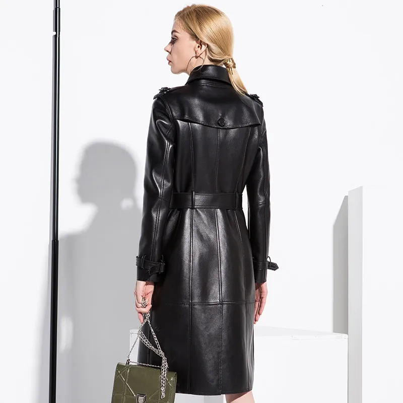 AYUNSUE 100% Real Sheepskin Coat Female Streetwear Long Down Coats Autumn Winter Jacket Women Genuine Leather Jackets MY3731