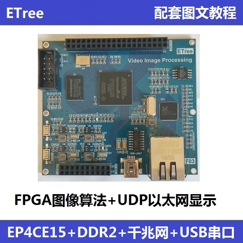 

FPGA Development Board DDR2 Gigabit Ethernet EP4CE15 Image Processing Algorithm