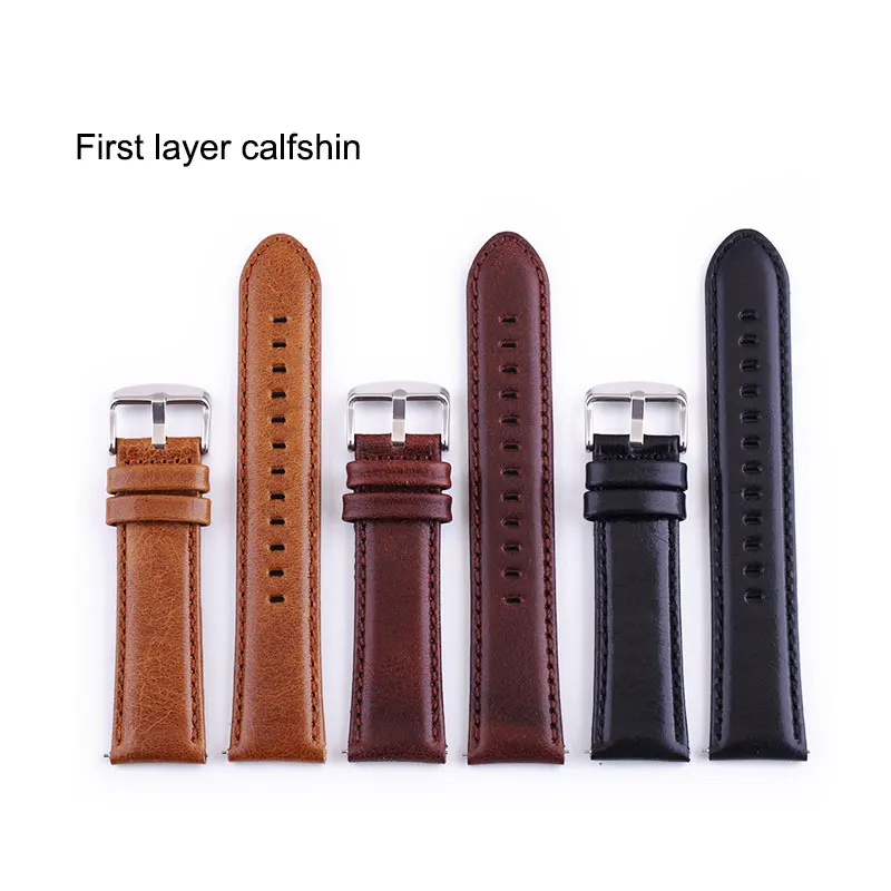 UTHAI P09 20 مللي متر حزام ساعة اليد الكلاسيكية جلد العجل 22 مللي متر حزام (استيك) ساعة مع حزام ساعة جلد التبديل الأذن الساعات