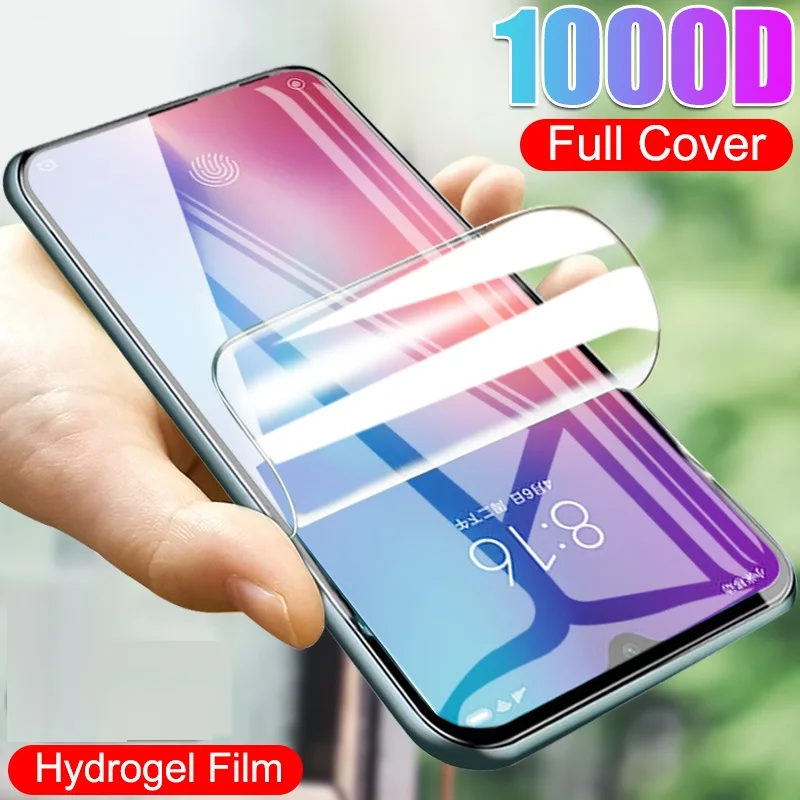 For LG Velvet Hydrogel Film For LG Wing Screen Protector UV Liquid Full Glue Film Full Cover With Fingerprint Unlock Glass