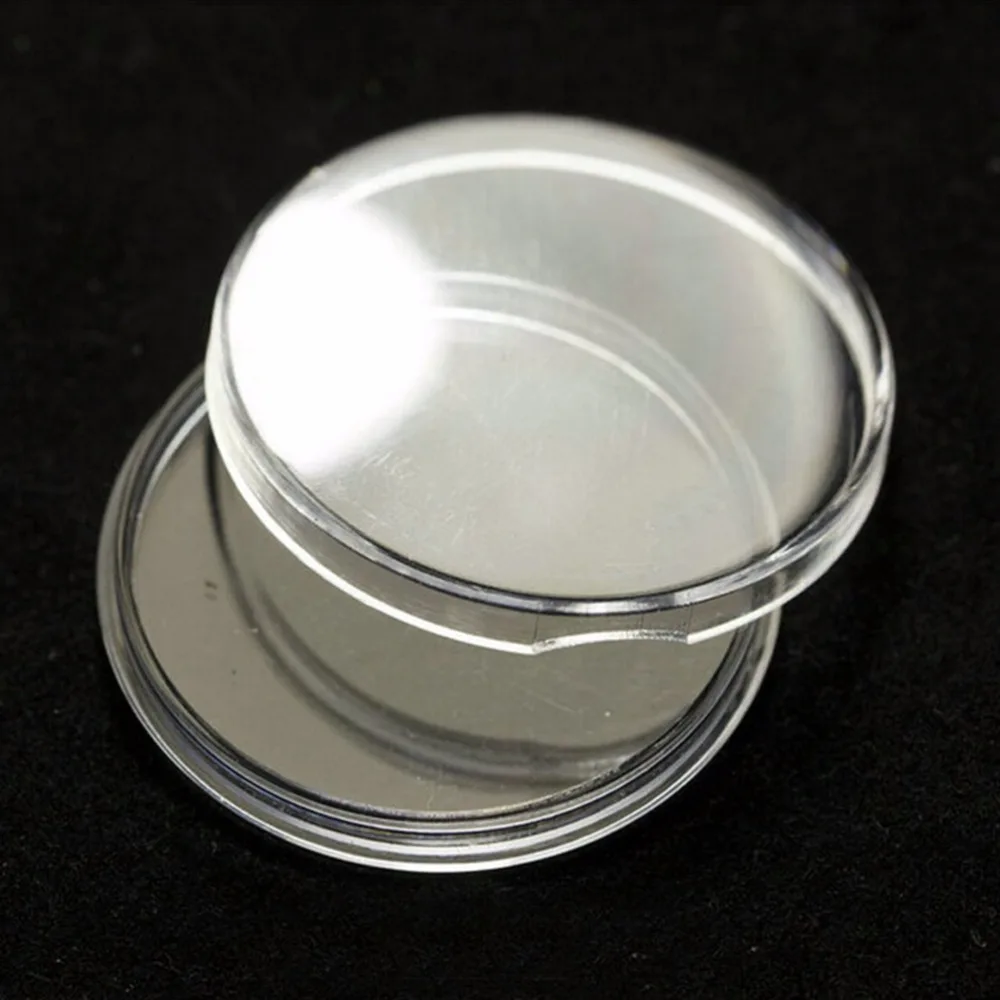 10Pcs Clear Coin Holder dia 40mm Capsules Cases Round Storage Ring Plastic Boxes 10 x Coin Capsules