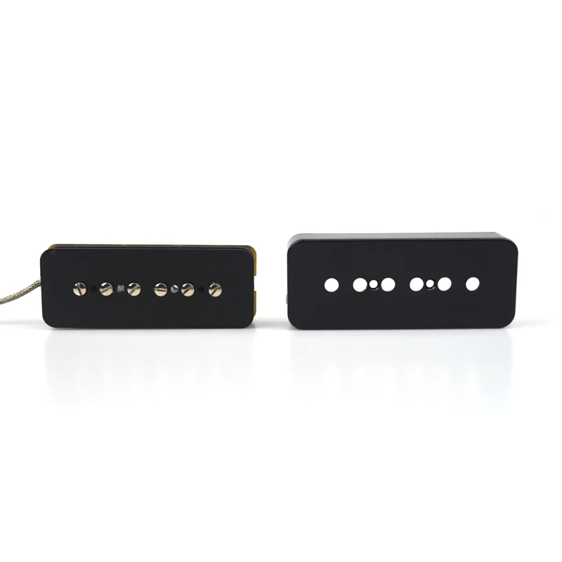 Alnico 5 Soapbar P90 Guitar Neck & Bridge Pickups Black Guitar Accessories Guitar Bridge Pickup