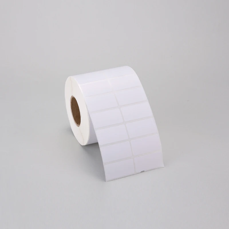 Blank Double Row Copperplate Paper Sticker, 40*20,10 15 25 30 35 45 50 Barcode Printer, Need Carbon Tape Printing