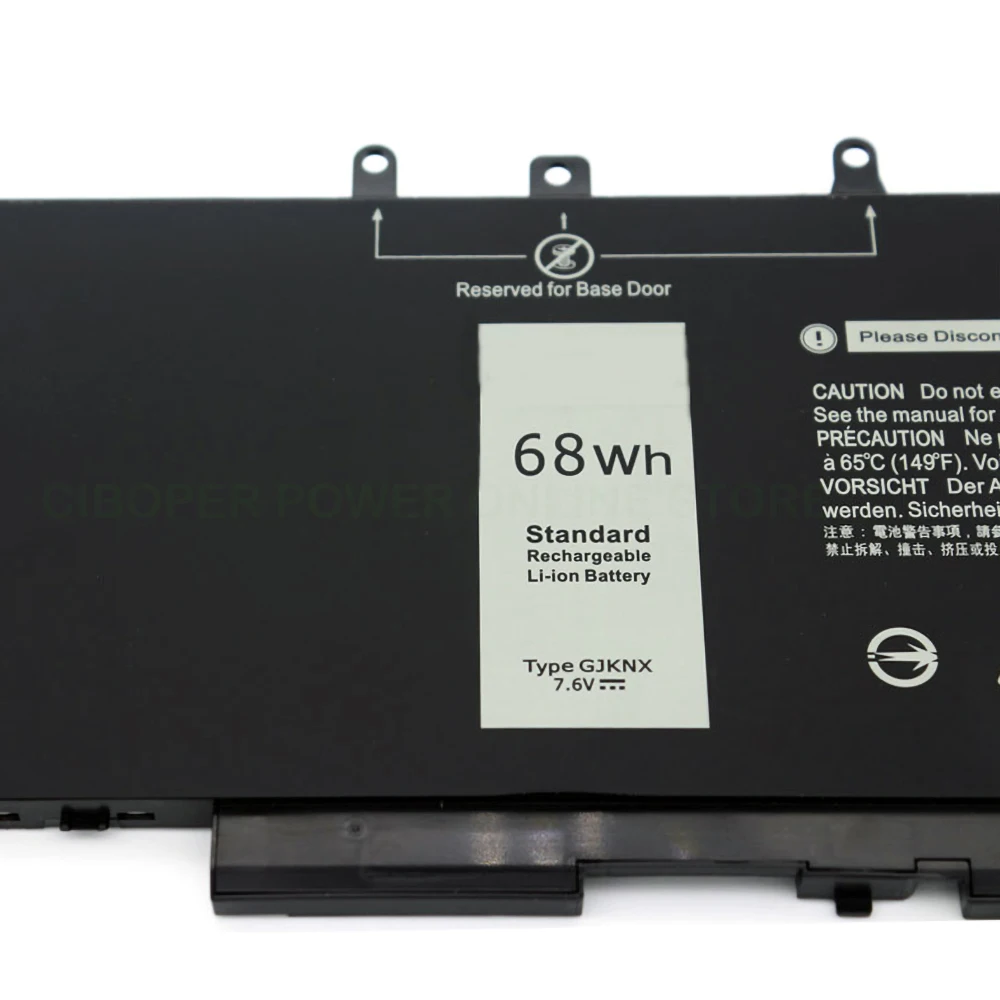 CP Laptop Battery GJKNX 7.6V 68Wh GD1JP 0GD1JP For Latitude 5480 5580 5280 5490 5491 5580 5590 5591 Precision M3520 M3530 Series