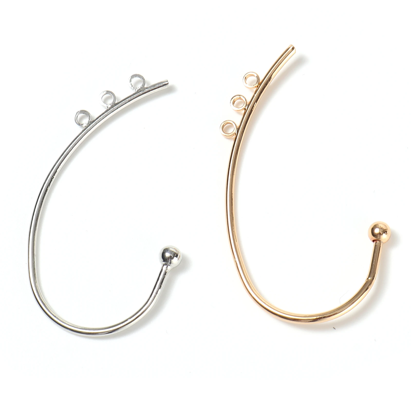 2 PCs Matel Ear Cuff Clip On Stud Wrap Earrings Gold Color Cuff Earring Earcuff Wrap For DIY Earring Clip Jewelry Making
