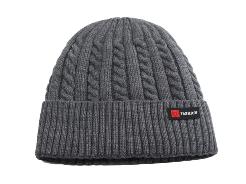 Marke Skullies Mützen Männer Winter Hüte Für Männer Kappe Frauen Winter Gestrickte Hut Männlich Warme Dicke Gorro Motorhaube Pelz Stricken Beanie Hut Kappe – Detail 6