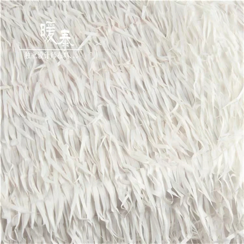 White Embroidered Gauze Fabric French Fringes DIY Patches Stage Home Decor Gown Skirt Wedding Dress Clothes Designer Fabric