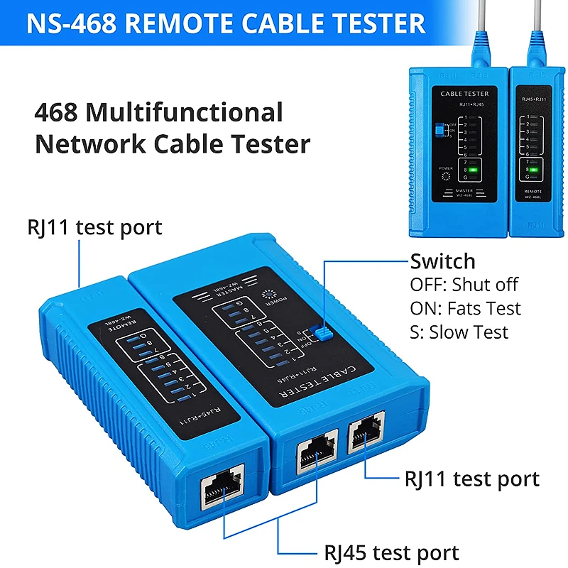 HTOC – kit d'outils de sertissage RJ45 pour réparation de réseau de câbles LAN RJ11/RJ12/CAT5/CAT6/Cat5e, avec dénudeur de connecteurs de fil