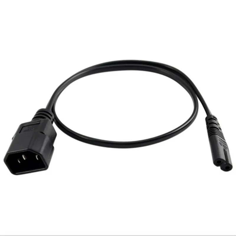 0.3m/1m/2m Standard Molded IEC 320 C14 Socket to IEC C7 Plug AC Power Adapter Cable