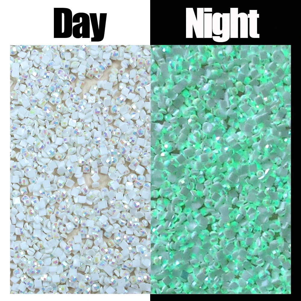 

AB Glow In Dark Shiny Stones DMC 5200 Square Round AB Drill Diamond Embroidery Rhinestones Mosaic for Diamond Painting Ascher 5D