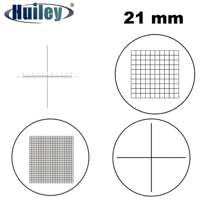 21mm Diameter Microscope Optical Micrometer Eyepiece Reticle Ocular Scale Calibration Cross Ruler Grid Scale for Microscope