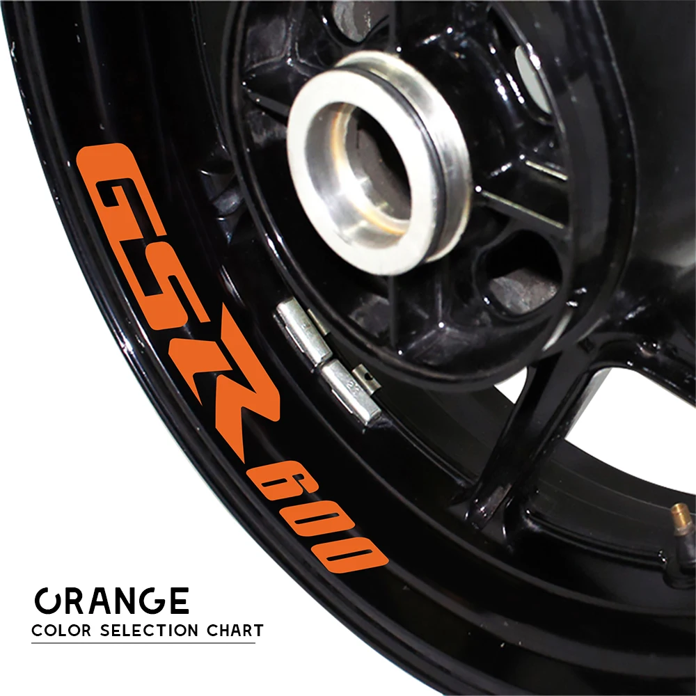 New motorcycle wheel sticker waterproof reflective wheel decals rim decoration logo  for SUZUKI GSR600 gsr 600