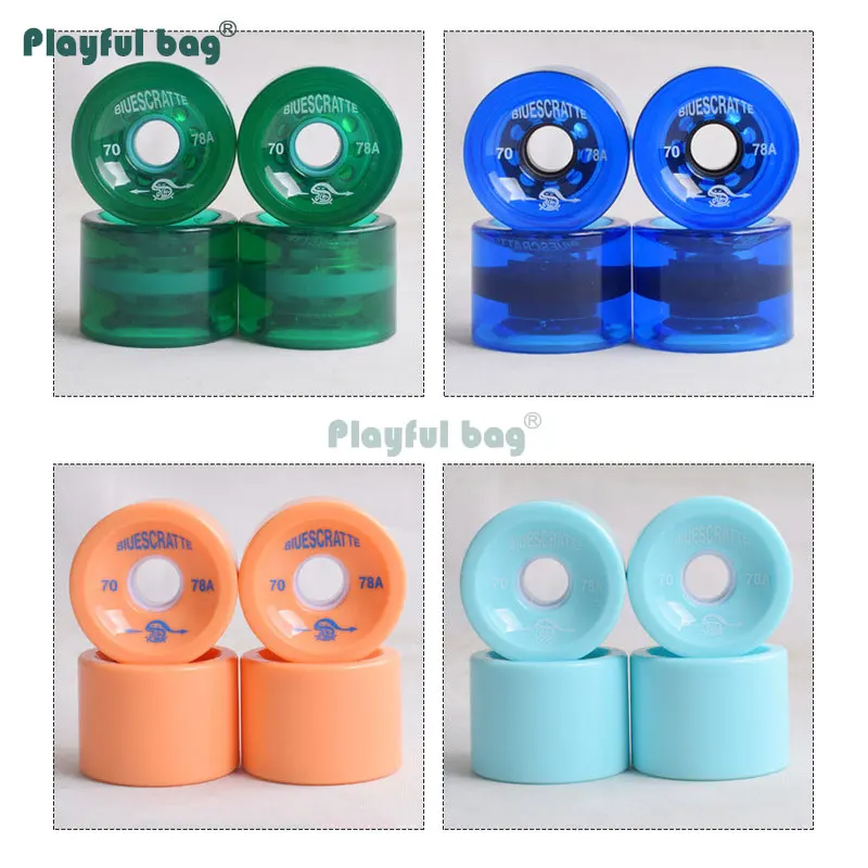 Playful Bag Multicolor high elastic 78A PU skateboard wheels Wear-resistant Skating sport wheels 4 wheels skateboard parts AMB38