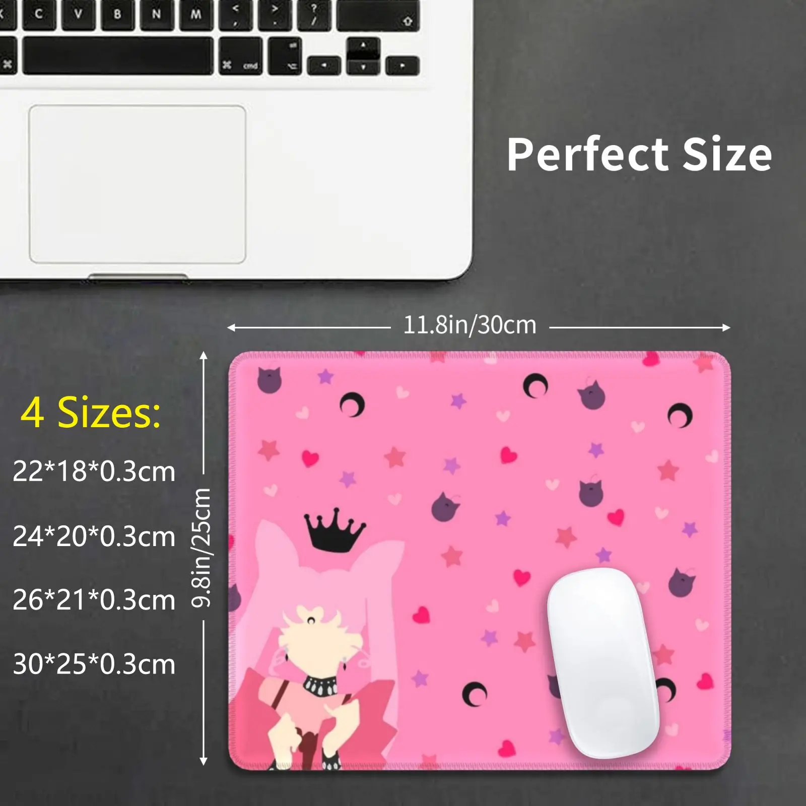 The Queen Of Darkness Mouse Pad DIY Print Sailor Moon Sm Black Lady Wicked Lady Chibiusa Chibiusa