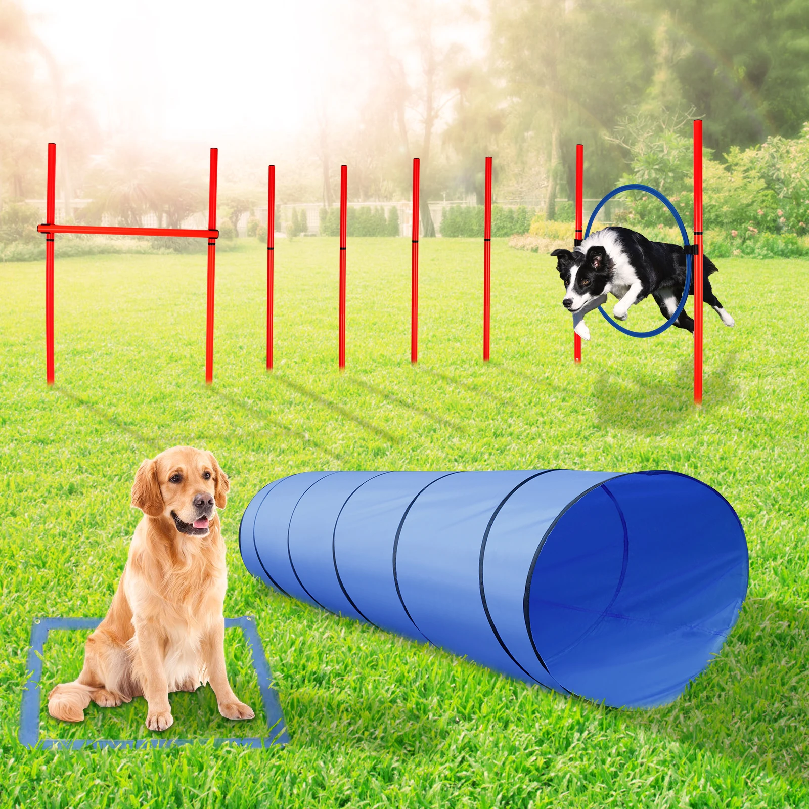 Dog Training Agility Equipment Obstacle Outdoor Tunnel Dog Agility Accessories Pet Training Equipment Pop Up Tunnel For Kid Pet