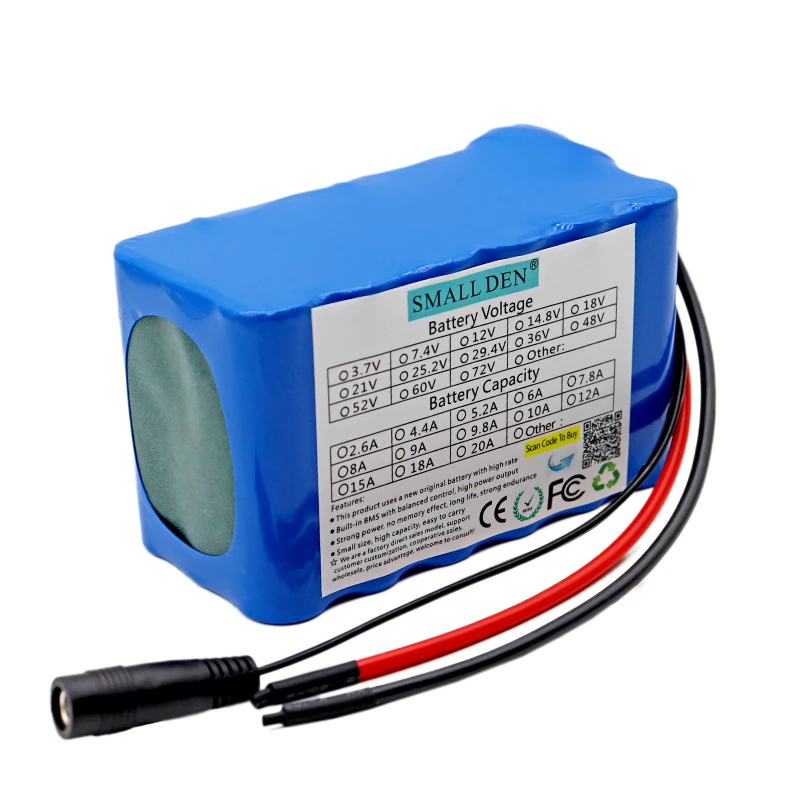 24v 6ah 18650 bateria de lítio + 25.2v 2a carregador 6s3p 350w 6000mah, bateria automotora elétrica com bms + carregador