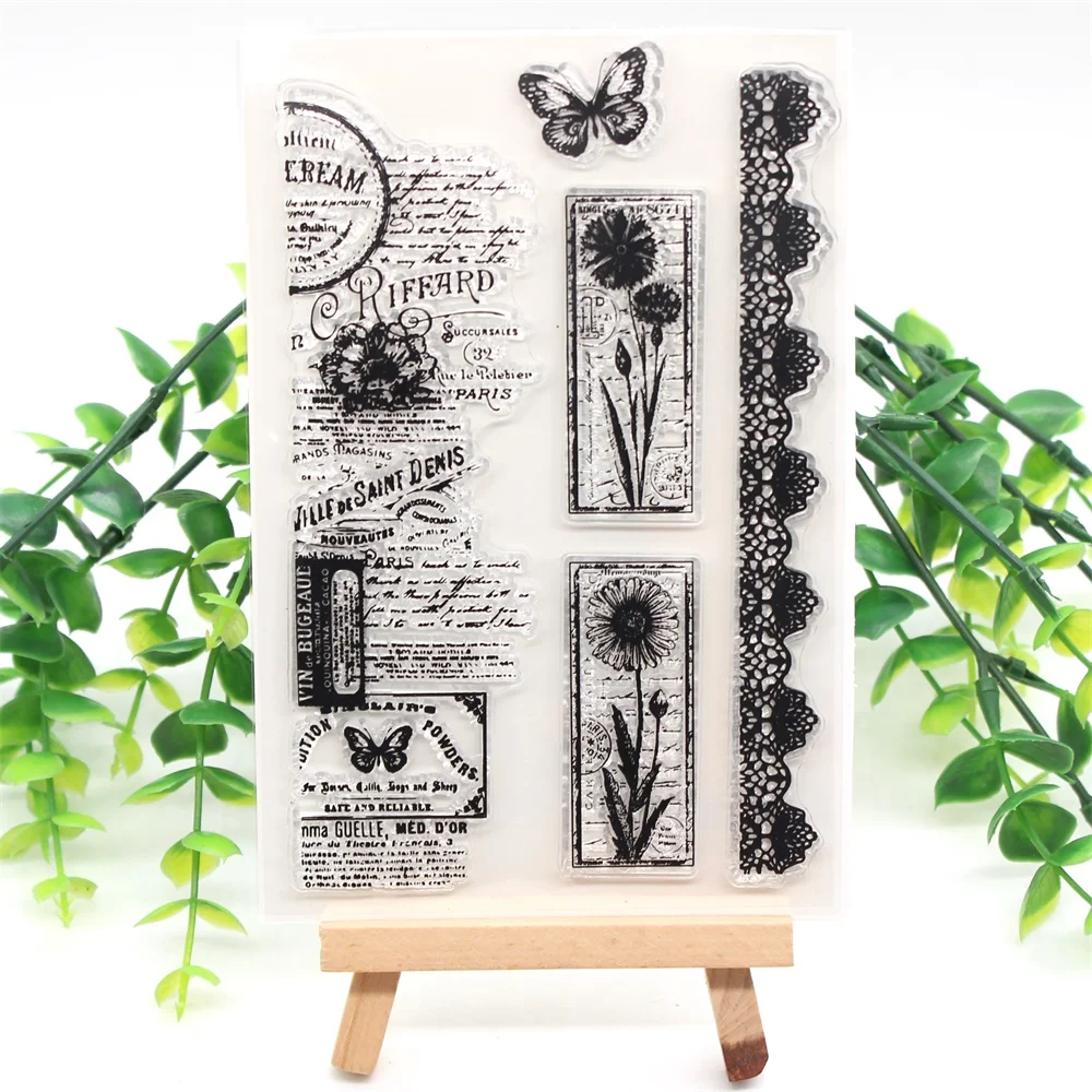 KSCRAFT Vintage Transparent Clear Silicone Stamps for DIY Scrapbooking/Card Making/Kids Crafts Fun Decoration