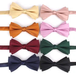 New Men Bowtie Casual Leather Bow tie For Men Women Adult Bow Ties Cravats Male Solid Color Bow knot Party Wedding Black Bowties