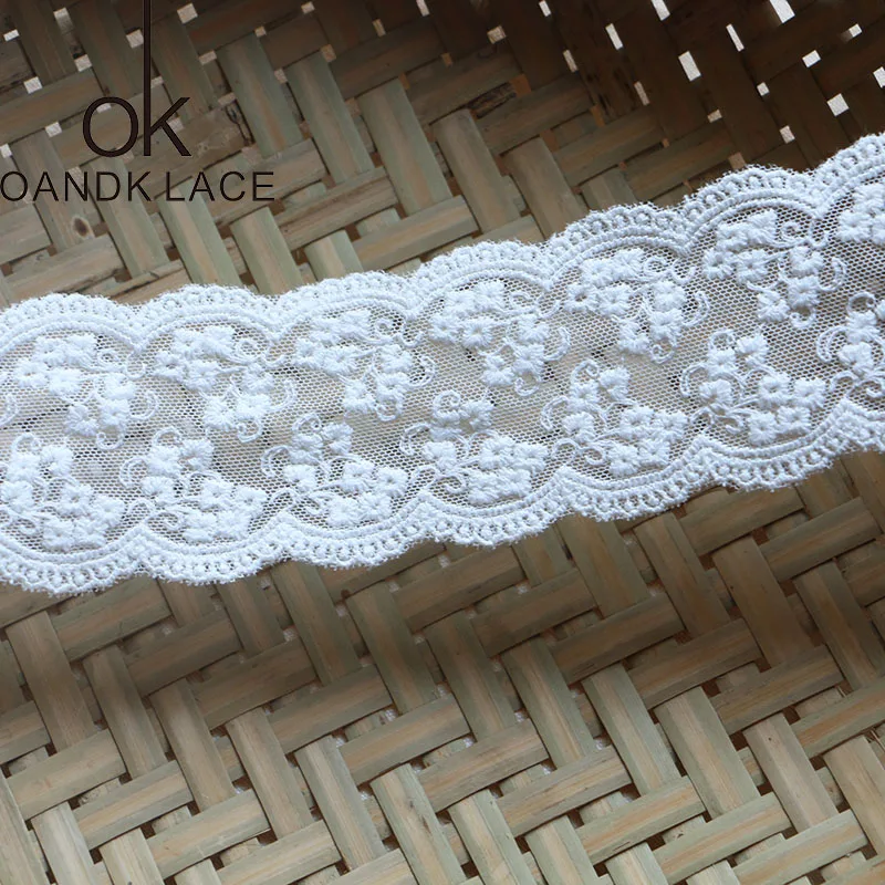 5.5CM 2YARD Lace ribbon for curtain table clothing lady hat decoration braid embroidery lace fabric trim diy sewing accessories