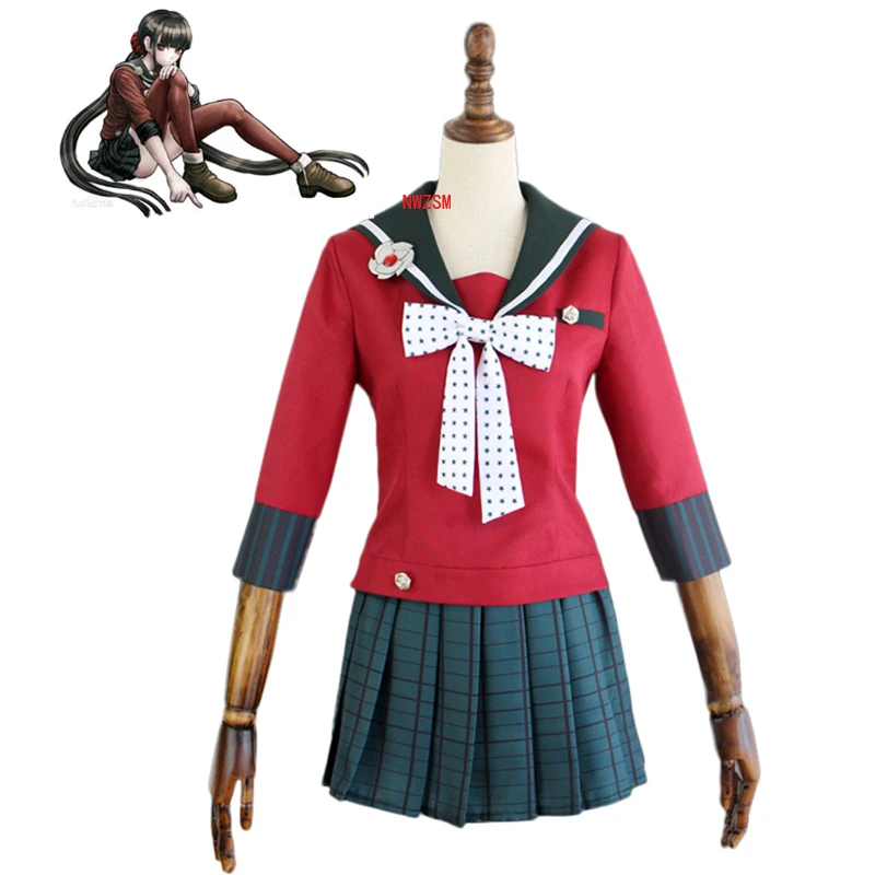 Anime Danganronpa Cosplay Trajes para Mulheres, Harukawa Maki, Uniforme Escolar, Dangan Ronpa, Traje de Halloween para Meninas