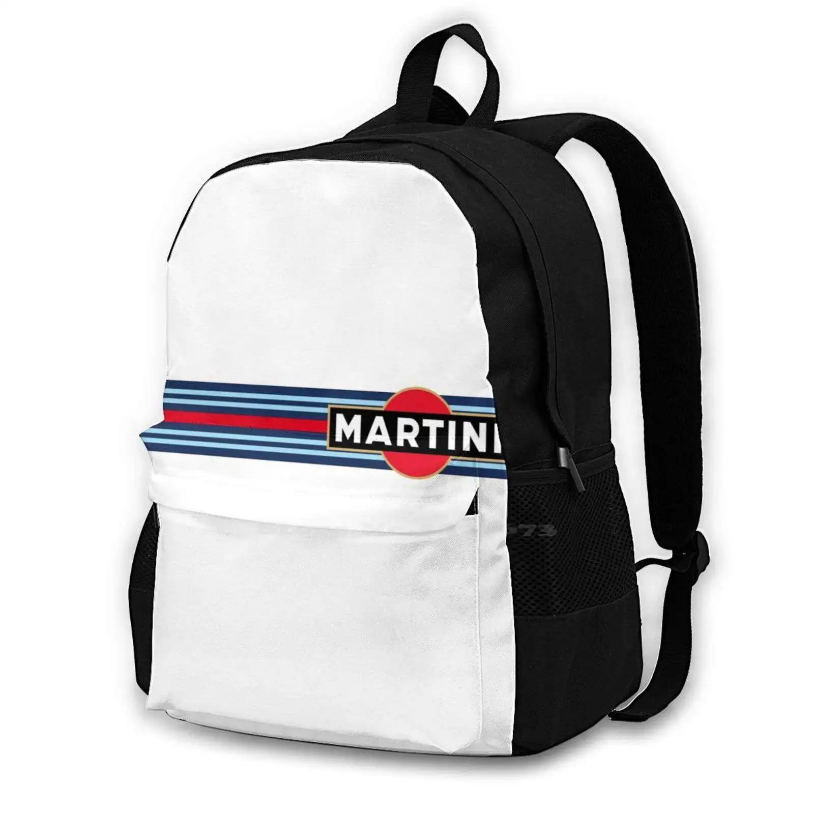 Martini Racing Horizontal Stripe Women Men Teens Laptop Travel School Bags Lancia Delta Hf Integral S4 Thema Stratos 037 Fiat