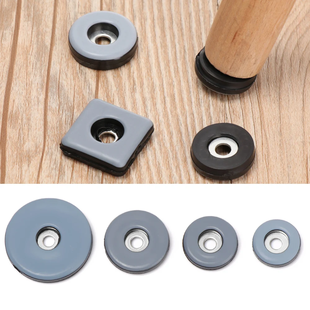 4/8pcs Furniture Leg Slider Pads Easy Move Heavy Furniture Table Bases Protector Legs Anti-abrasion Floor Mat with Screws