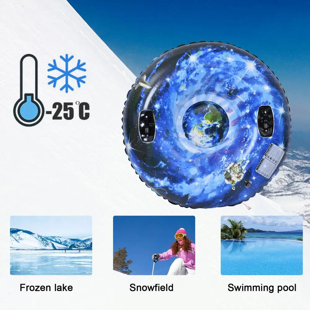 120cm tubo de neve durável iatable tubo de neve trenó para crianças adultos 47 polegada gigante brinquedos de neve esporte de inverno diversão piscina brinquedo