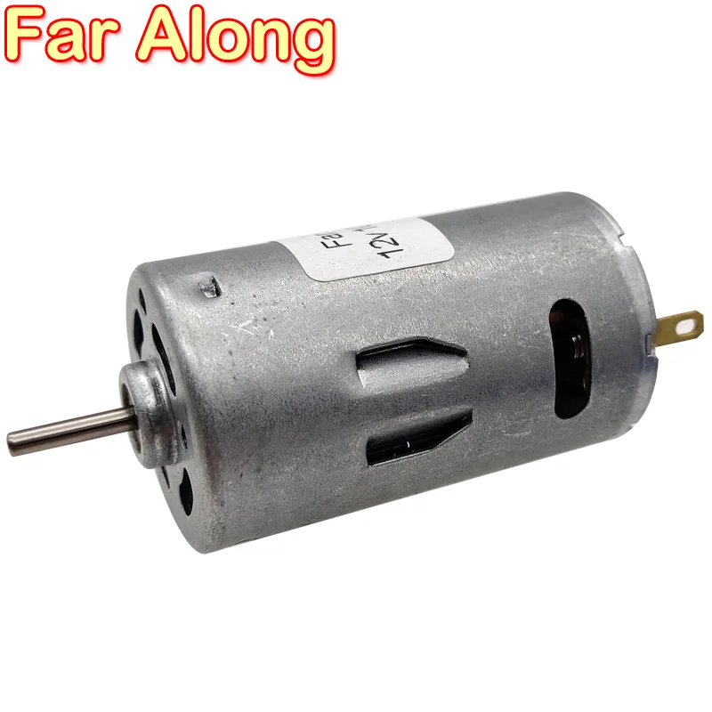 390 Model Strong Magnetic Carbon Brush High Speed DC Motor 12V 10000RPM Metal Electric Motor Use For Automation Equipment etc.