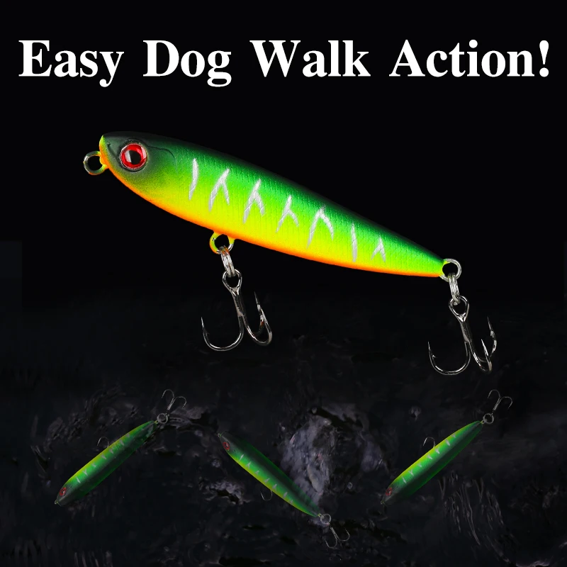 TSURINOYA pływający ołówek twarde przynęty DW64 60mm 3.1g Topwater Mini przynęty Swimbait Minnow Crankbait i woblery pstrąg Bass Bait — zdjęcie 4