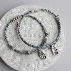 La Monada Chinese Thread For Hand 925 Sterling Silver Bracelet Women Moon Star Rope Couple Thread Bracelets For Women Silver 925
